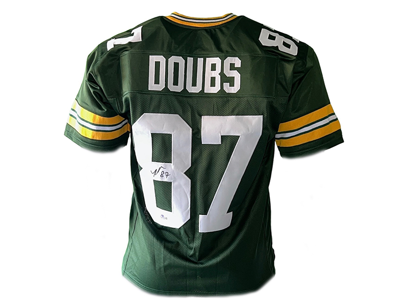 Romeo Doubs Autographed Custom Green Football Jersey (Beckett)