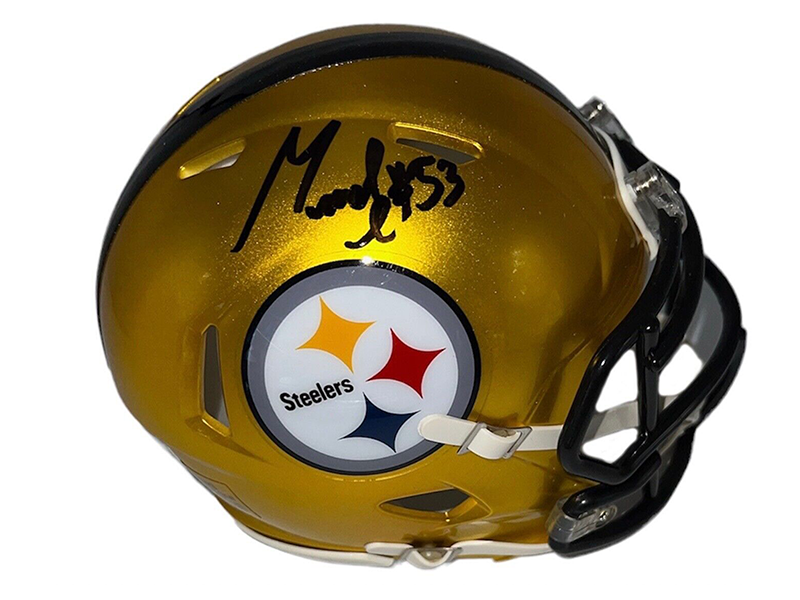 Maurkice Pouncey Autographed Pittsburgh Steelers Mini Flash Football Helmet JSA