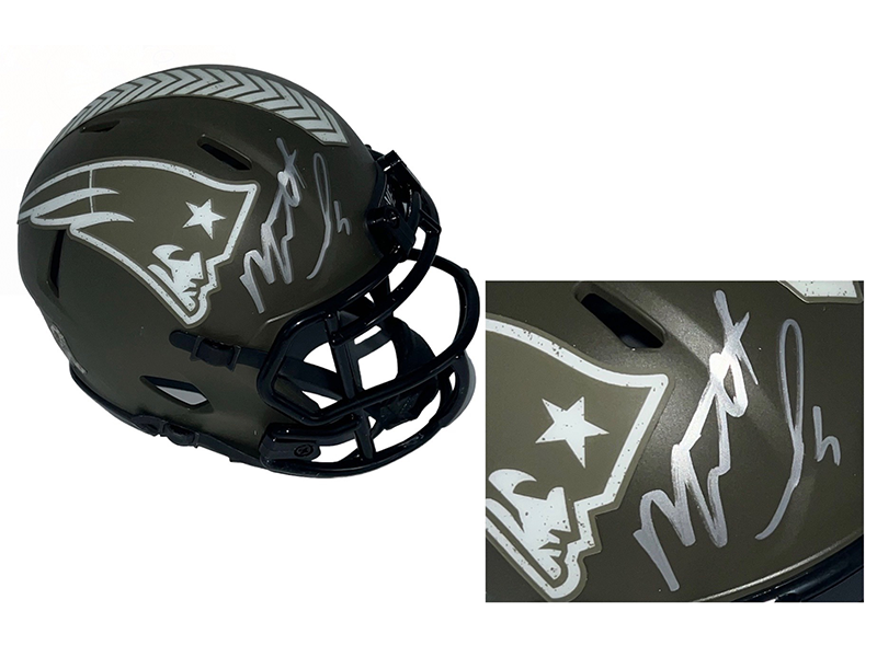Matthew Judon Autographed New England Patriots Salute Mini Football Helmet JSA