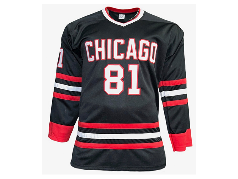 Marian Hossa “HOF-2020”Insc Autographed Black Chicago Hockey Jersey Beckett