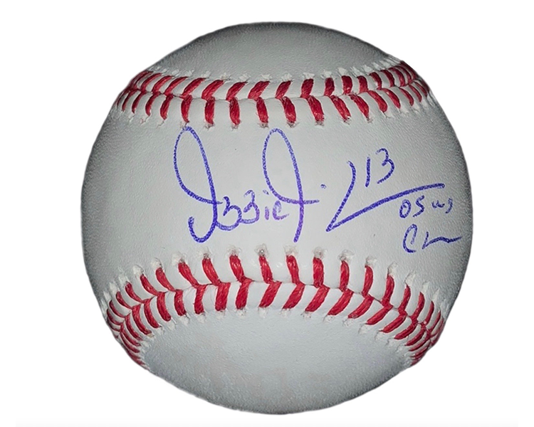 Ozzie Guillen Autographed 05 WS Champ Inscription Rawlings MLB Baseball JSA