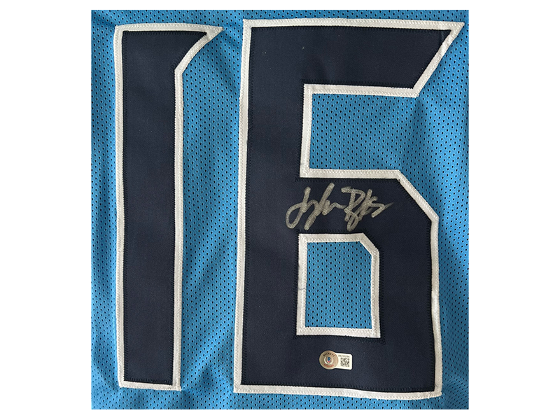 Treylon Burks Autographed Powder Blue Pro Style Football Jersey Beckett