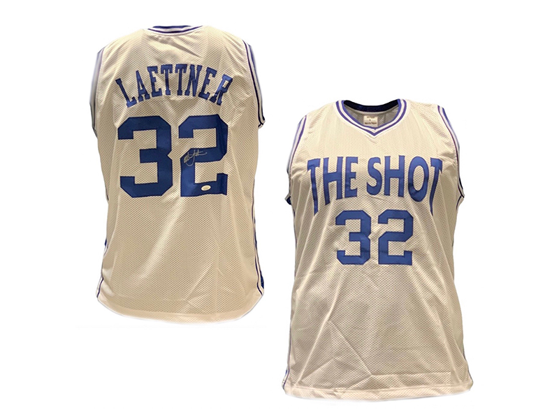 Christian Laettner Autographed “The Shot” White College Jersey (JSA)