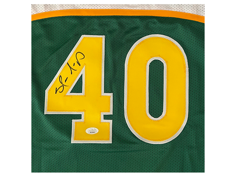 Shawn Kemp Autographed Seattle Green Pro Style Basketball Jersey (JSA)
