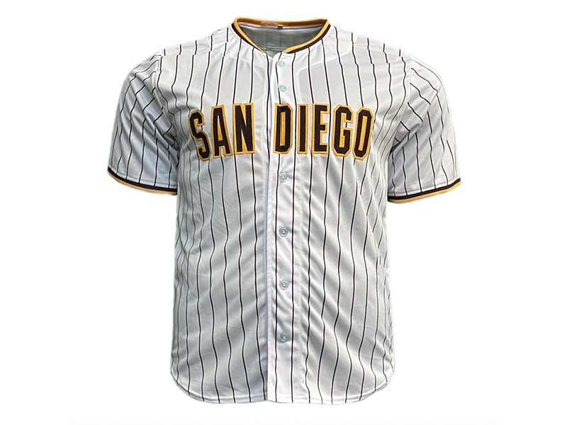 Fernando Tatis Jr Autographed San Diego Pro Style Pinstriped Jersey (JSA)