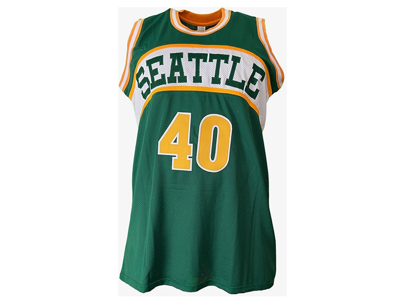 Shawn Kemp Autographed Seattle Green Basketball Jersey (JSA)