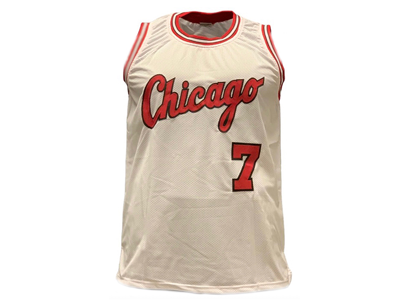 Toni Kukoc Autographed Chicago Pro Style White Basketball Jersey (JSA)