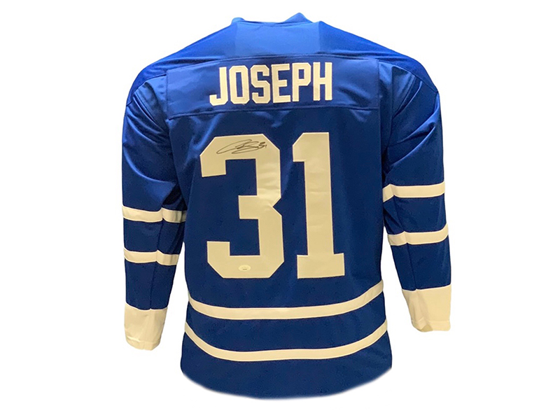 Curtis Joseph Autographed Toronto Pro Style Hockey Jersey Blue (JSA)