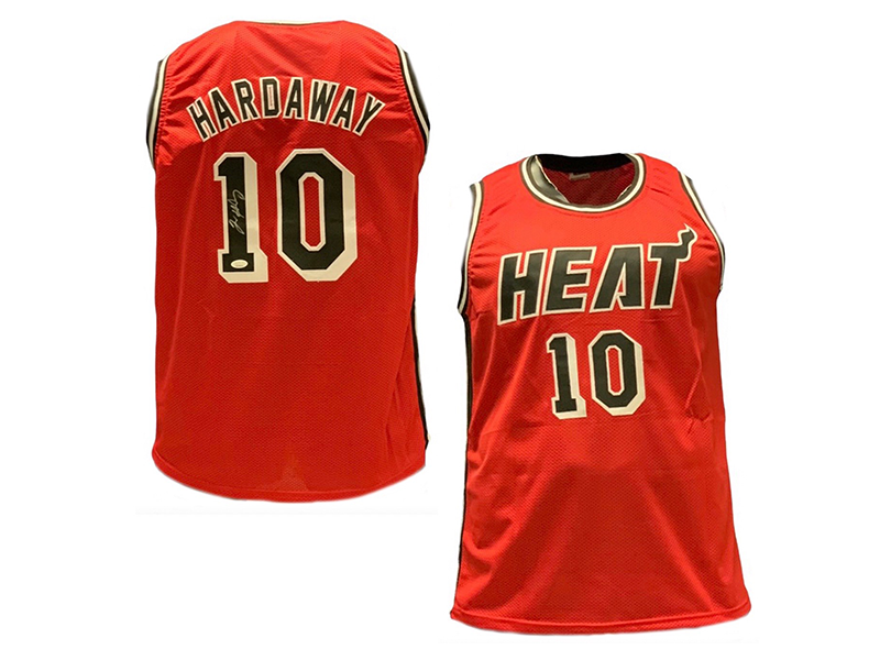 Tim Hardaway Autographed Miami Pro Red Basketball Jersey (JSA)