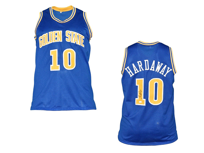 Tim Hardaway Autographed Golden State Pro White Basketball Jersey (JSA)