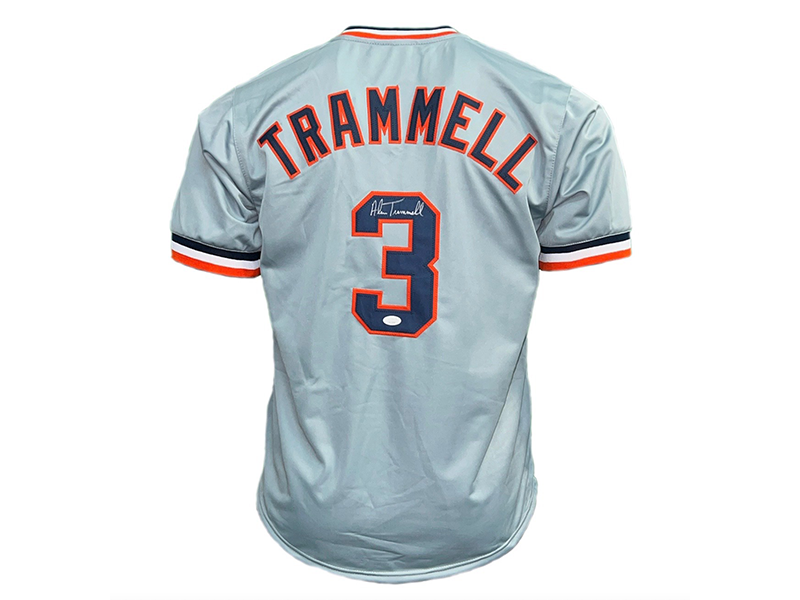 Alan Trammell Autographed Pro Style Gray Detroit Baseball Jersey (JSA)