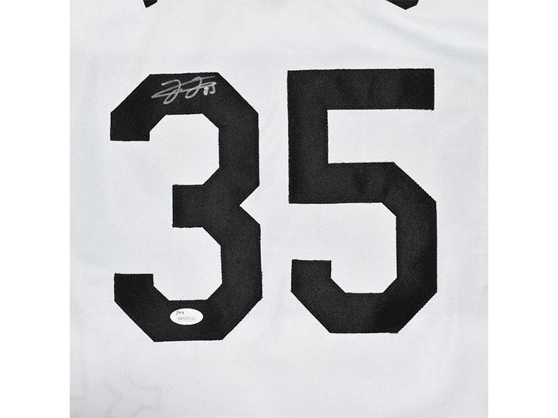 Frank Thomas Signed Chicago White Throwback Baseball Jersey (JSA)