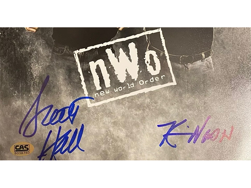 Scott Hall ( Razor Ramon ) Kevin Nash NWO Autographed photo 10x8 WCW CSA