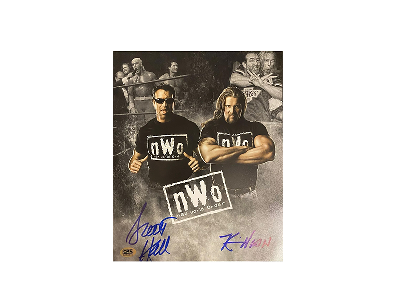 Scott Hall ( Razor Ramon ) Kevin Nash NWO Autographed photo 10x8 WCW CSA