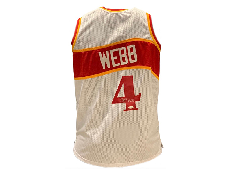 Spud Webb Autographed Atlanta Pro Style White Basketball Jersey (JSA)