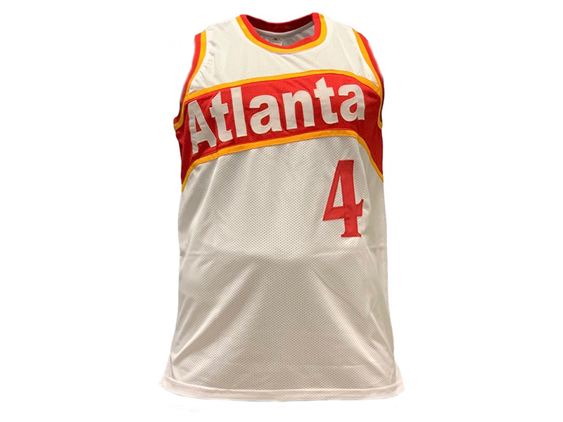 Spud Webb Autographed Atlanta Pro Style White Basketball Jersey (JSA)