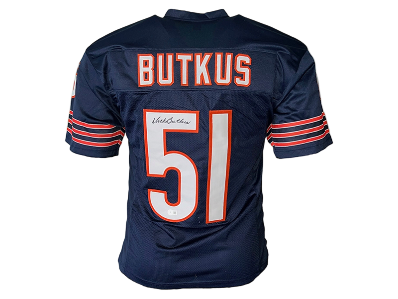 Dick Butkus Autographed Chicago Football Jersey Blue (Beckett)