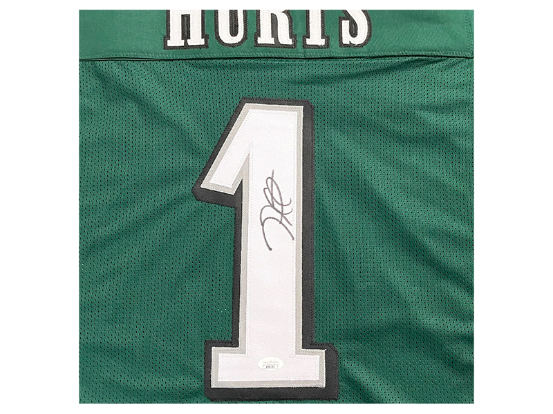 Jalen Hurts Autographed Philadelphia Pro Green Football Jersey (JSA)