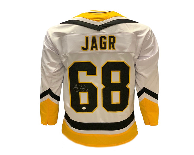 Jaromir Jagr Autographed Pittsburgh Pro Style Hockey Jersey White (JSA)