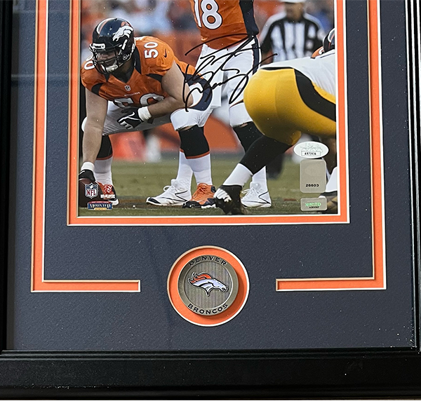 Peyton Manning Autographed Denver Broncos 11/14 Framed Photo JSA