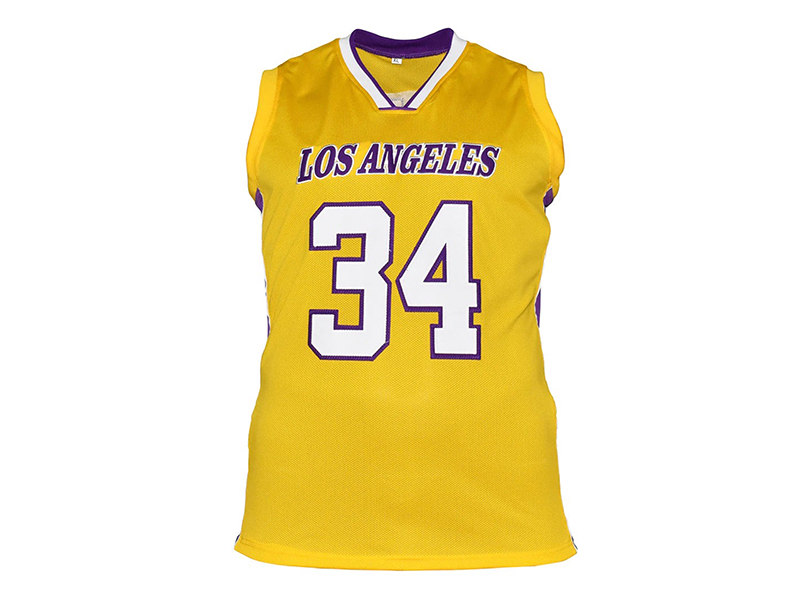 Shaquille O'Neal Autographed Los Angeles Pro Yellow Basketball Jersey (JSA)
