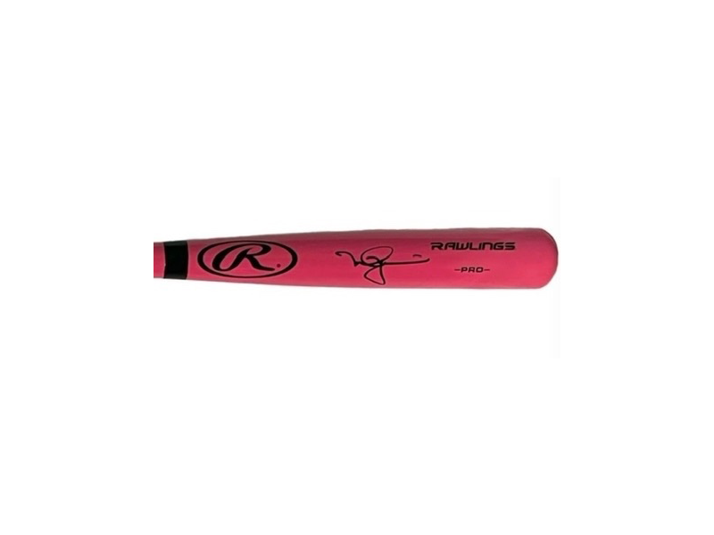 Mark McGwire Autographed Rawlings Pink Cancer Cause Baseball Bat JSA