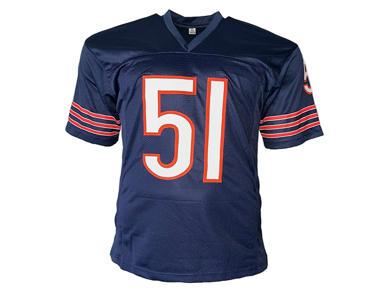 Dick Butkus Autographed Chicago Football Jersey Blue (Beckett)