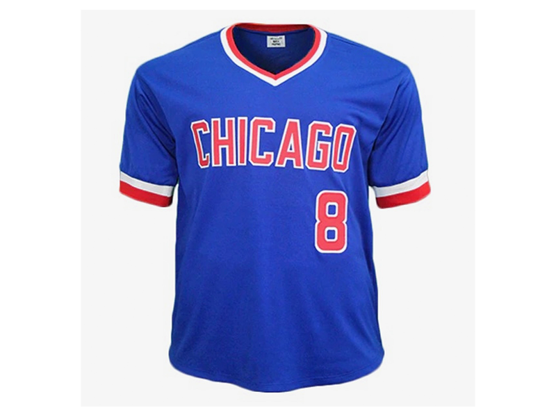 Andre Dawson Autographed Throwback Blue Chicago Pro Style Baseball Jersey JSA