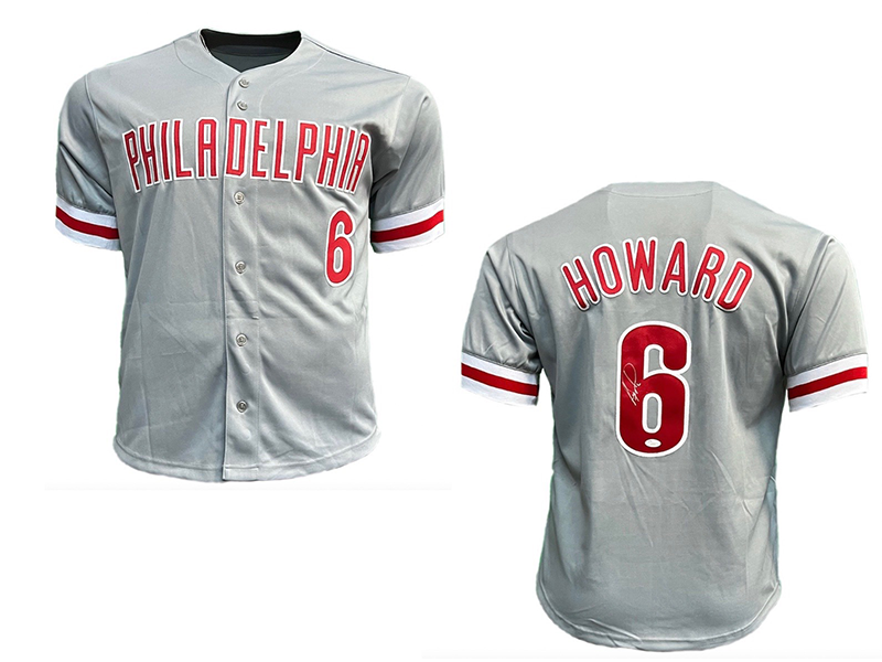 Ryan Howard Autographed Philadelphia Gray Baseball Jersey (JSA)