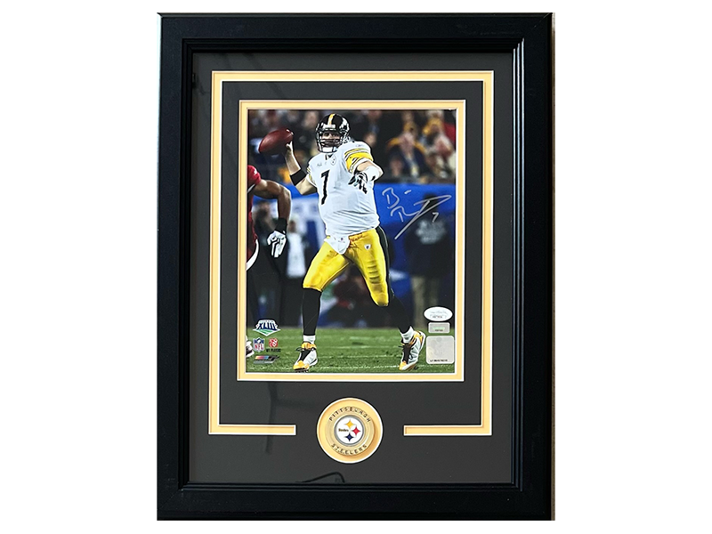 Ben Roethlisberger Signed Pittsburgh Steelers 11/14 SB XLIII Framed photo JSA