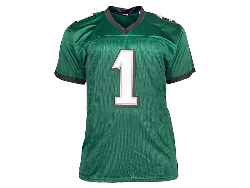 Jalen Hurts Autographed Green Pro Style Jersey- Beckett W Hologram *Bl –  The Jersey Source