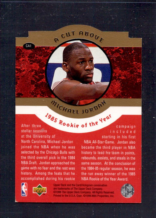 Michael Jordan Bulls #1 1996-1997 Upper Deck Collectors Choice NBA Basketball GOLD Die Cut Insert Card