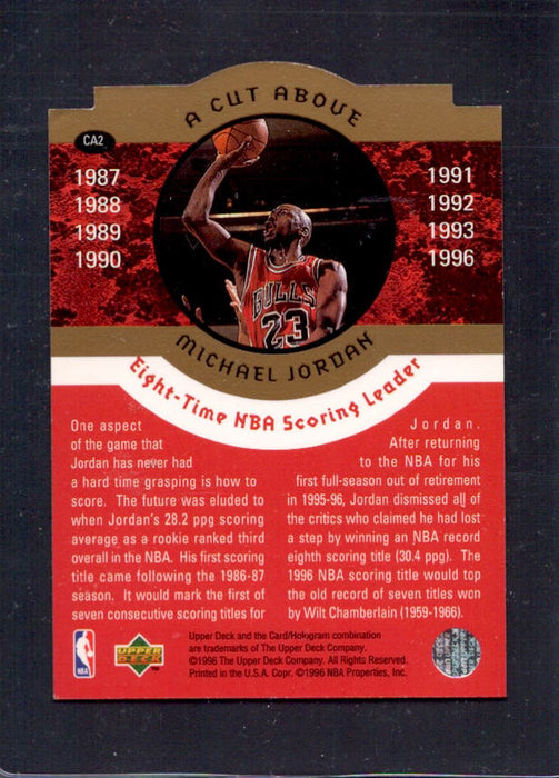 Michael Jordan Bulls #2 1996-1997 Upper Deck Collectors Choice NBA Basketball GOLD Die Cut Insert Card