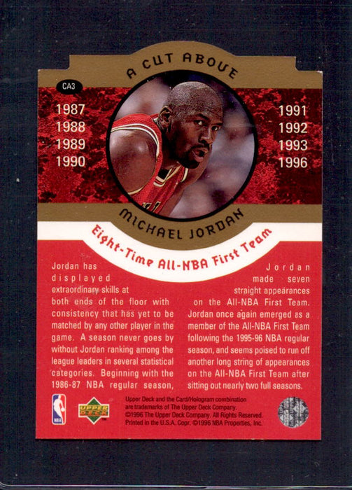 Michael Jordan Bulls #3 1996-1997 Upper Deck Collectors Choice NBA Basketball GOLD Die Cut Insert Card