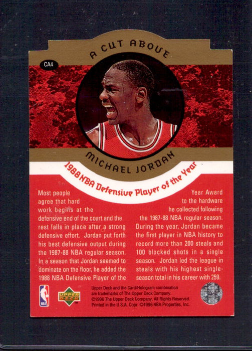 Michael Jordan Bulls #4 1996-1997 Upper Deck Collectors Choice NBA Basketball GOLD Die Cut Insert Card