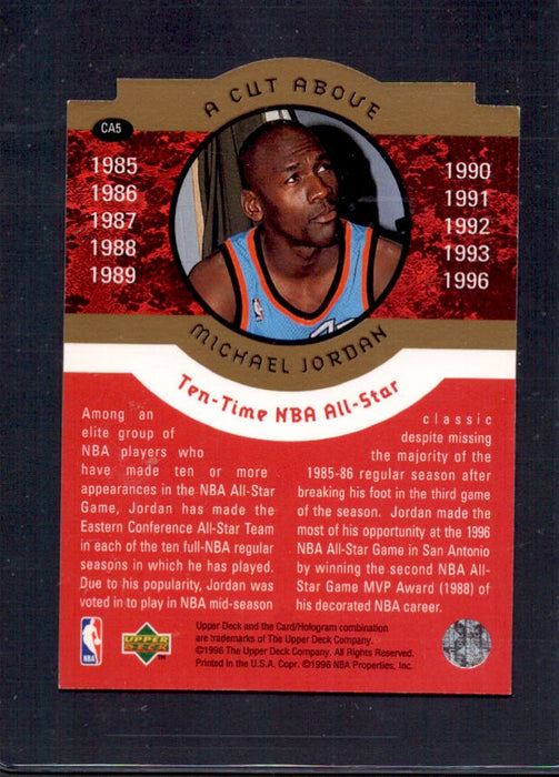 Michael Jordan Bulls #5 1996-1997 Upper Deck Collectors Choice NBA Basketball GOLD Die Cut Insert Card