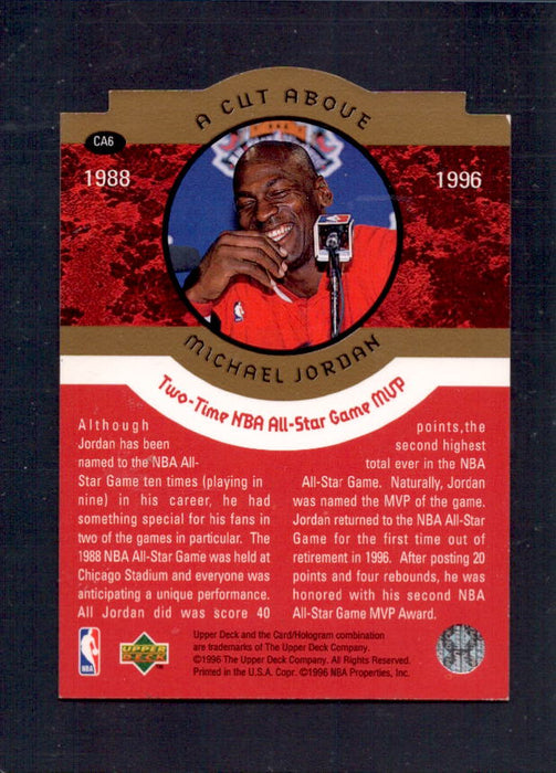 Michael Jordan Bulls #6 1996-1997 Upper Deck Collectors Choice NBA Basketball GOLD Die Cut Insert Card