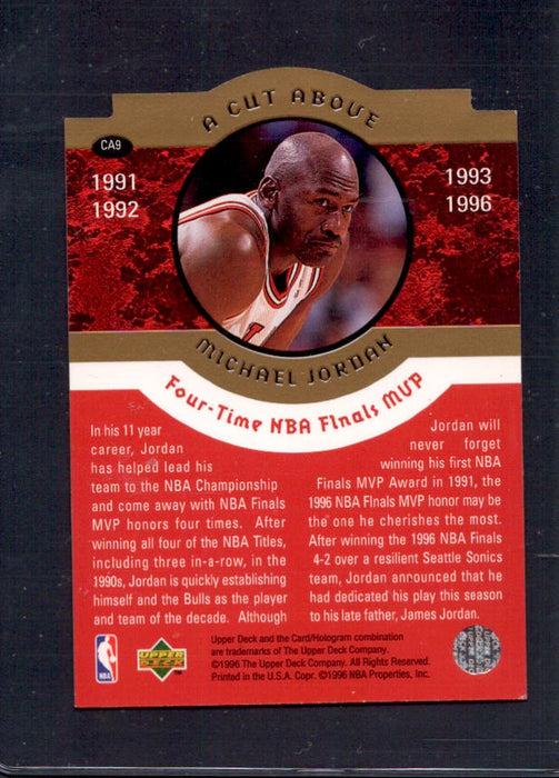 Michael Jordan Bulls #9 1996-1997 Upper Deck Collectors Choice NBA Basketball GOLD Die Cut Insert Card