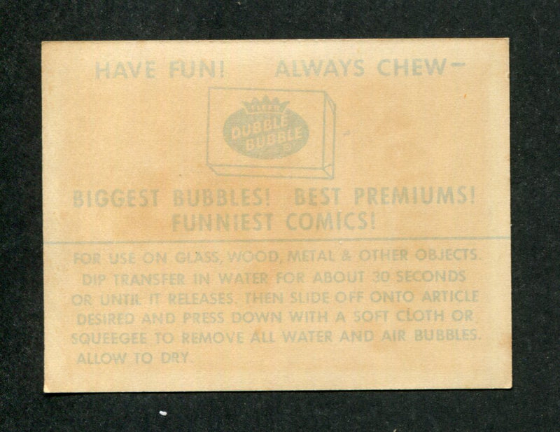 Chicago White Sox 1961 Fleer Major League Baseball Licensed Team Decal Card