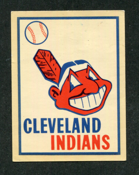 Cleveland Indians 1961 Fleer Major League Baseball Licensed Team Decal Card