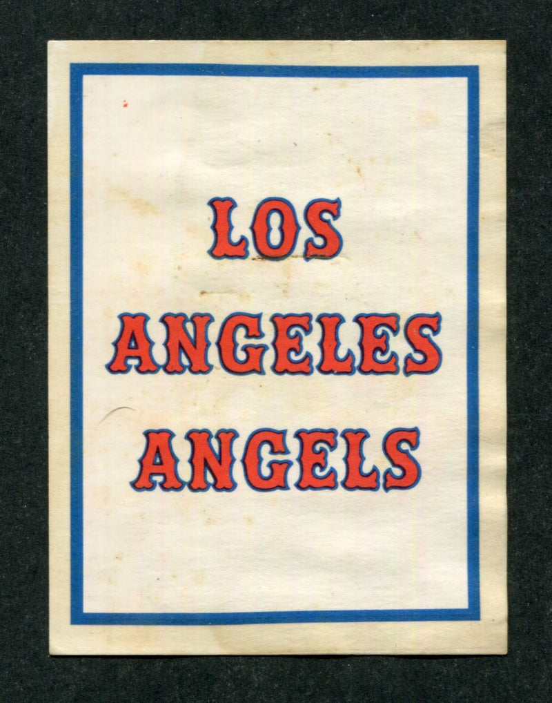 Los Angeles Angels 1961 Fleer Major League Baseball Licensed Team Decal Card