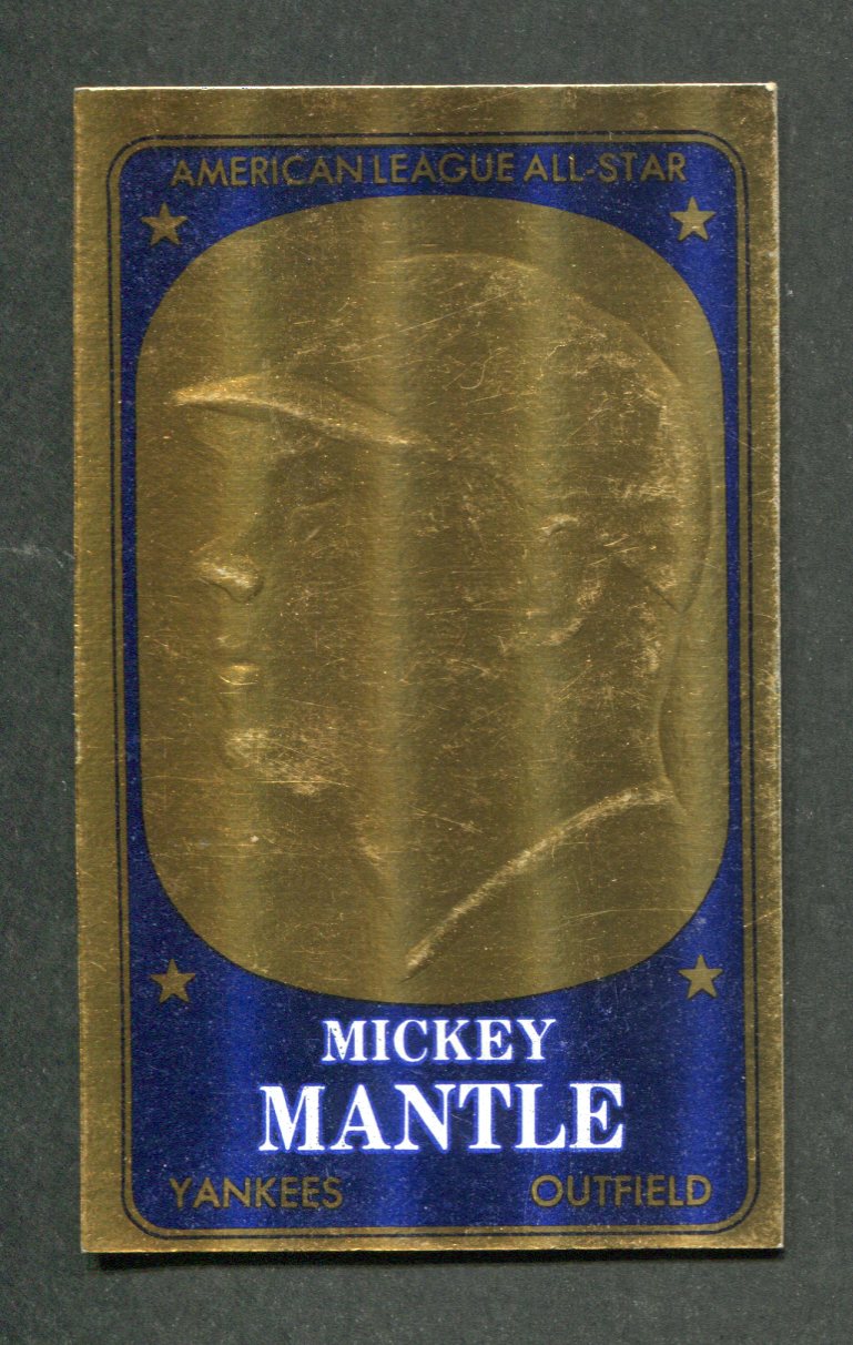 1965 Topps Embossed Gold Mickey Mantle All Star hotsell Card Yankees No. 11