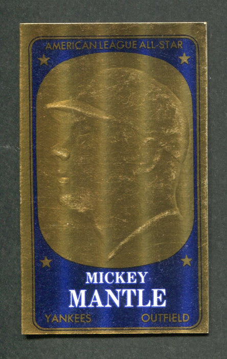 #11 Mickey Mantle 1965 Topps Embossed Gold Baseball Card