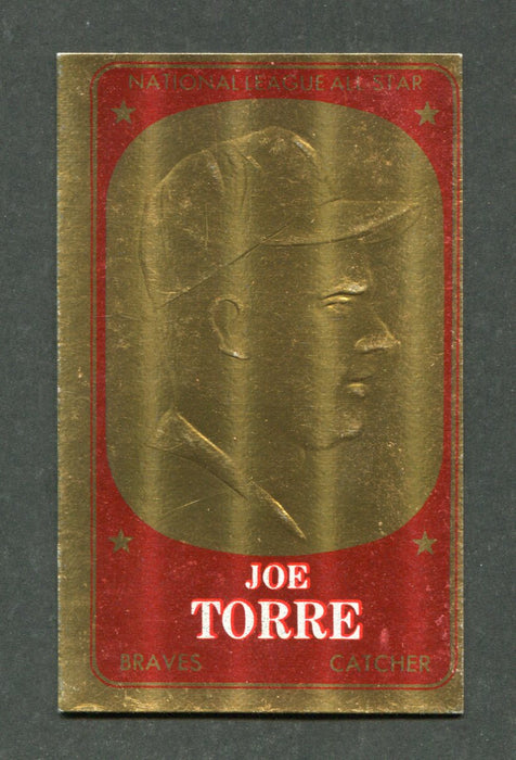 #12 Joe Torre 1965 Topps Embossed Gold Baseball Card