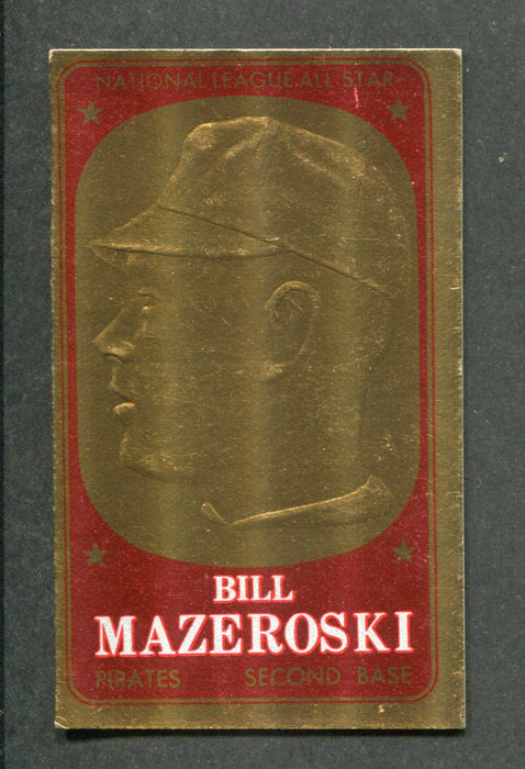 #23 Bill Mazeroski 1965 Topps Embossed Gold Baseball Card