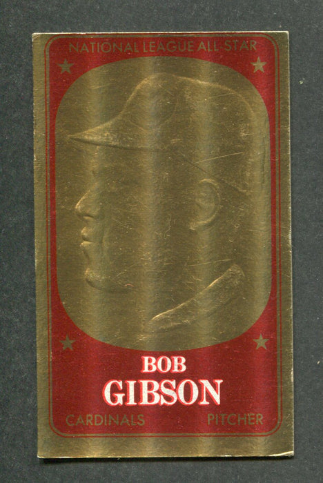 #69 Bob Gibson 1965 Topps Embossed Gold Baseball Card