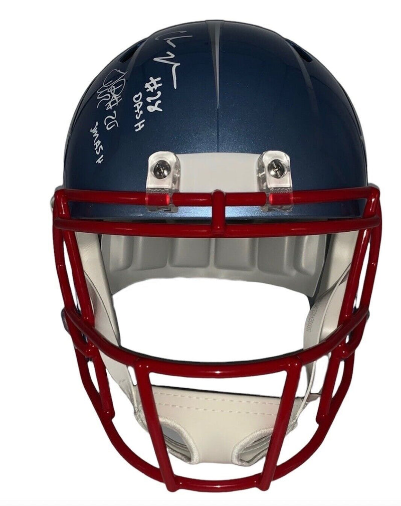 Chris Johnson & LenDale White Duel Autographed Tennessee Titans Smash & Dash inscribed Football Helmet JSA