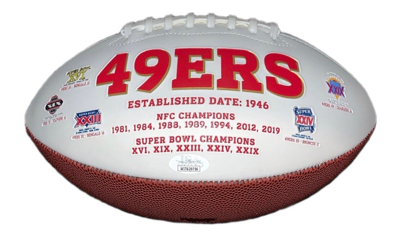 Jeff Garcia Autographed San Francisco 49ers Logo Football JSA