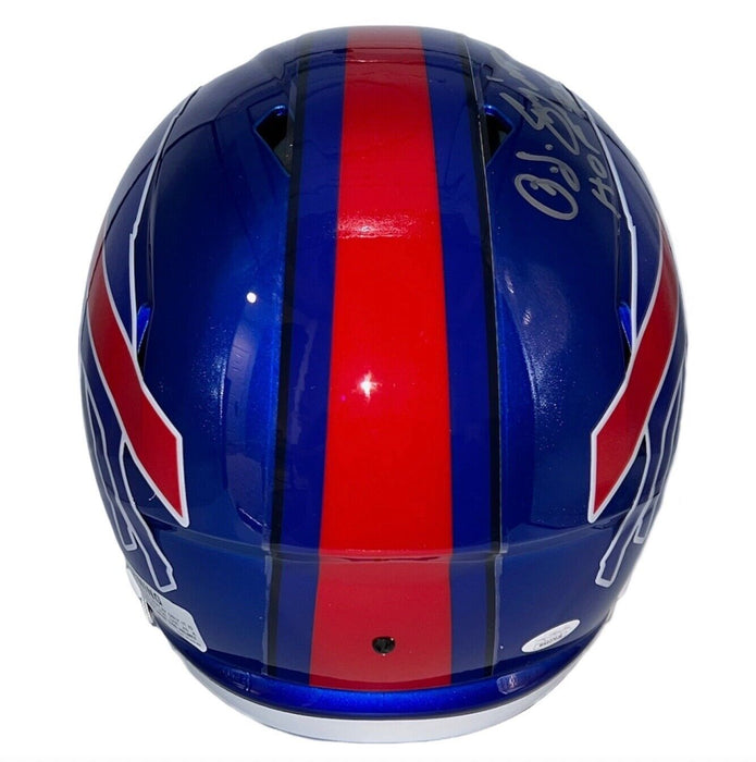 O.J. (OJ) Simpson HOF-85 Inscription Autographed Buffalo Bills Flash Full Size Helmet JSA