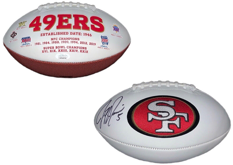 Jeff Garcia Autographed San Francisco 49ers Logo Football JSA
